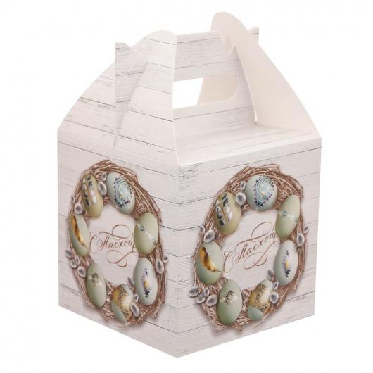 Коробка для кулича «С Пасхой», 14 × 14 × 24 см