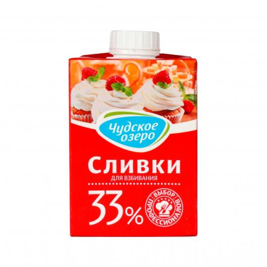 Сливки "Чудское озеро" 33% 0,5 л  (12шт)