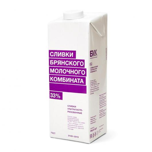 Сливки "БМК" 33% 1л 12 шт